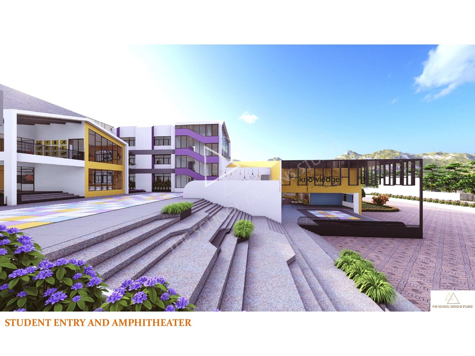 School Entry And Amphitheater